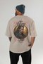 Viking Mythology 2 Back Printed Beige Oversize T-Shirt Men Women Cotton Crew Neck T-Shirt - 4