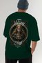 Freya Back Printed Green Oversize T-Shirt Men's Women's Cotton Crew Neck T-Shirt - 7