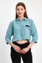 Women's Crop Shirt 95% Cotton 5% Elastane 3/4 Sleeve Relaxed Fit Summer Stylish Shirt - 3