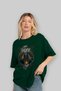 Odin 3 Front Printed Green Oversize T-Shirt Men Women Cotton Crew Neck T-Shirt - 4