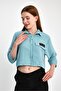 Women's Crop Shirt 95% Cotton 5% Elastane 3/4 Sleeve Relaxed Fit Summer Stylish Shirt - 6