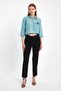 Women's Crop Shirt 95% Cotton 5% Elastane 3/4 Sleeve Relaxed Fit Summer Stylish Shirt