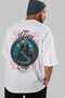 Freyr Back Printed White Oversize T-Shirt Men's Women's Cotton Crew Neck T-Shirt - 7