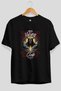 Viking Mythology 9 Pre-Printed Black Oversize T-Shirt Men Women Cotton Crew Neck T-Shirt