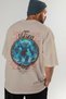 Ymir Back Printed Beige Oversize T-Shirt Men's Women's Cotton Crew Neck T-Shirt - 7