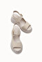Quelaela Women's Sandals 0012906 Beige Textured Leather - 6