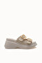 Heilrele Women's Slippers 0012908 Beige Leather Textured - 7