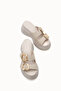 Heilrele Women's Slippers 0012908 Beige Leather Textured - 6