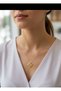 Gold Color Vintage Motif Lace Embroidery Elegant Necklace - 2