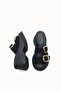Heilrele Women's Slippers 0012908 Black Leather Textured - 5
