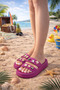 Stylish Design with Stones, Open Front, Beach, Pool, Garden, Sea, Summer, Thick Soled Daily Slippers - 2