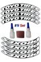 Toyo Tires 3D Automobile Wheel Tire Lettering Sticker Emblem Stripe Motorcycle - Set of 8
