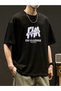 Fearless Written T-shirt - black, Printed, Crew Neck, Printed, Short Sleeve, Boyfriend, Loose - 4
