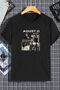 Agust Bts T-shirt - Black, Oversize, Printed, Crew Neck, Printed, Short Sleeve, Loose