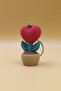 Knitted Patterned Love Flower Keychain (Plastic) - 3