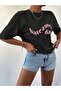 Have A Good Day T-shirt - Black, Oversize, Printed, Crew Neck, Printed, Short Sleeve, Loose - 3