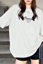 Thousand Masterpieces T-Shirt - White Printed Oversize Crew Neck Short Sleeve Loose Fit