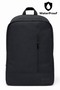 Black Laptop Backpack with Waterproof Zipper and Fabric Detail