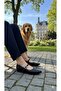 Buckle-Strapped Casual Women's Ballerinas Black - 2