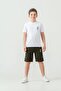Top Front Print Bottom Snap Fastener Left Leg Print Boys' Shorts - T-Shirt Set