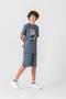 Heart of the World Printed Pocket Bottom New York Amazing City Printed Boys' Shorts - T-Shirt Set - 3