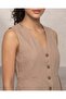 Women Brown Buttons Vest - 6