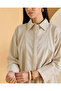 Women Beige Collared Button Front Blouse - 4