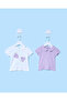 Infant Girls White And Lilac T-Shirts