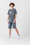 Heart of the World Printed Pocket Bottom New York Amazing City Printed Boys' Shorts - T-Shirt Set - 2