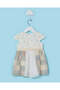 Infant Girls Beige Embellished Dress With Bag (2 Piece) - 7