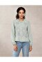 Women Green Embroidered Blouse - 3