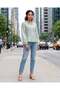 Women Green Embroidered Blouse - 2