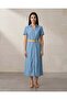 Women Blue Tencel Dress - 2