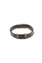 Black & Khaki Braided Genuine Leather Men's Bracelet – Double Layer Design – Antique Metal Detail – Magnetic Clasp - 2