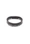 Urban Steel Genuine Leather Men's Bracelet – Silver Weave Detail – Magnetic Lock-1340 - 2