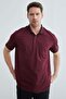 Buttoned Single Pocket Polo Collar T-Shirt - 6