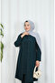 Large Size Double Set with Stone on the Sleeves Mother Set Petrol Hnt7097 - 7