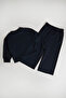 طقم بناتي من قطعتين بياقة عالية ونمط منقط - 4