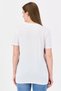 Women Crew Neck Short Sleeve Graphic Print T-shirt, White - 3