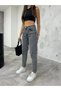 Smoked Mom Trend Women's Boyfriend High Waist Jeans (Blueva) - 5