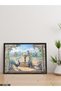 Elegant Peacocks One Piece Black Wooden Framed Painting