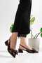 Pointed Toe Bow Detail Women's Heeled Shoes Zy-01 - 3