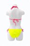 Girl's Yellow Peacock Patterned Triangle Bikini Set for Ages 6-14 Hzl24S-Lc19017 - 4