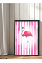 Flamingo One Piece Black Wooden Framed Painting - 2