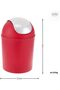 Dustbin Plastic with swing lid, RED 5 Liters Capacity - 2