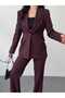 Belden Pleated Jacket and Wide-Let Pants Suit - 2