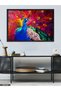 Colorful Peacock One Piece Black Wooden Framed Painting - 3