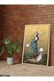 Floral Peacock One Piece Wooden Framed Painting