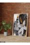 Gold Detailed Portrait of a Woman One Piece Wooden Framed Painting