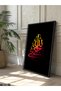 Colorful Arabic Writing One-Piece Black Wooden Framed Painting